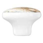 Eterntal Tides Coastal Watercolor Beach  Keramische Knop (Zijkant)