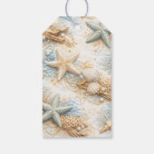Eterntal Tides Coastal Watercolor Beach Wedding Cadeaulabel (Achterkant)