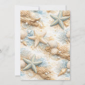 Eterntal Tides Coastal Watercolor Beach Wedding Kaart (Achterkant)