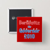 Ethan Berkowitz voor gouverneur 2010 Star Design Vierkante Button 5,1 Cm (Voorkant /achterkant)