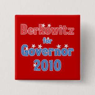 Ethan Berkowitz voor gouverneur 2010 Star Design Vierkante Button 5,1 Cm