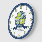 Ethan boys noemden groen blauw beer schild grote klok (Hoek)