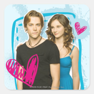 Ethan en Tara Vierkante Sticker