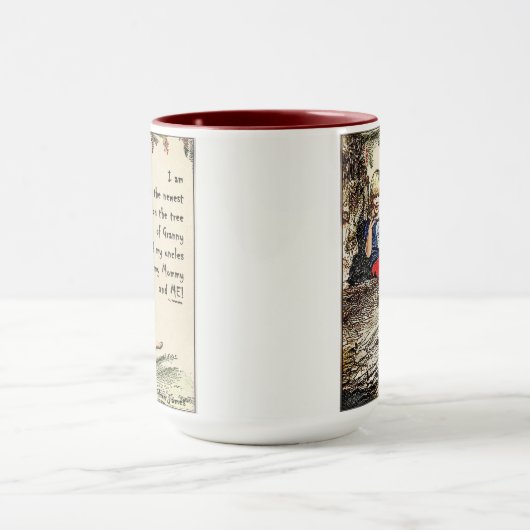 Ethan Family Tree Jumbo Coffee Mok (Midden)