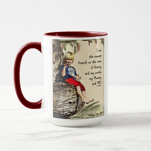 Ethan Family Tree Jumbo Coffee Mok (Links)