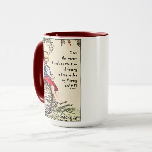 Ethan Family Tree Jumbo Coffee Mok (Voorkant links)