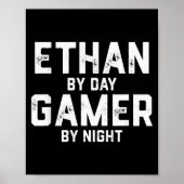 Ethan Gamer Halloween Gaming Costume For Men Named Poster (Voorkant)