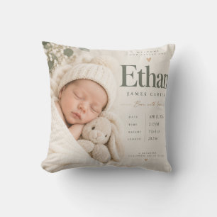 Ethan James Carter Persoonlijke Baby Geboorte Aank Kussen
