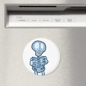 Ethan Literary Skeleton met boek Magneet (Insitu (Vaatwasser))