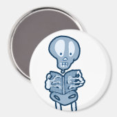 Ethan Literary Skeleton met boek Magneet (Voorkant / Achterkant)