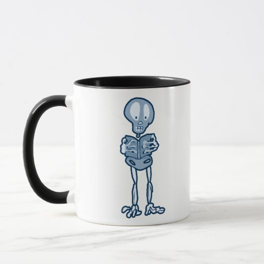 Ethan Literary Skeleton met boek Mok (Links)