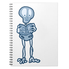 Ethan Literary Skeleton met boek Notitieboek