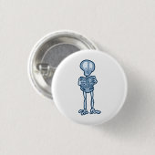 Ethan Literary Skeleton met boek Ronde Button 3,2 Cm (Voorkant /achterkant)