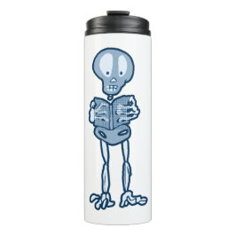 Ethan Literary Skeleton met boek Thermosbeker