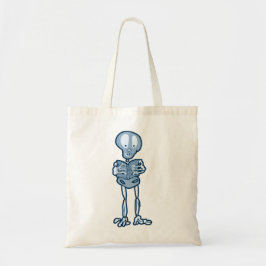 Ethan Literary Skeleton met boek Tote Bag