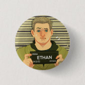 Ethan Mugshot Ronde Button 3,2 Cm (Voorkant)