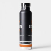 Ethan-naam betekent sportmonogram oranje waterfles (Rechts)