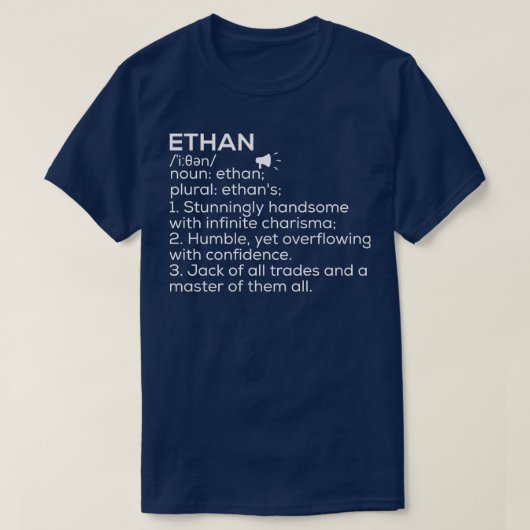 Ethan Naam Definitie Ethan Betekenis Ethan Naam Me T-shirt (Design voorkant)