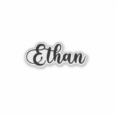 Ethan Naam - Handgeschreven kalligrafie Sticker (Voorkant)