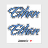 Ethan Name blue Aufkleber Sticker Stickerset (Vel)