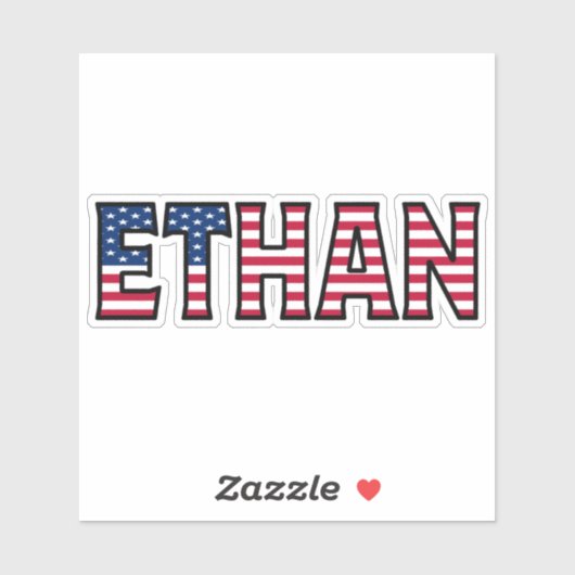 Ethan Name Vorname USA Sticker Stickerset (Vel)