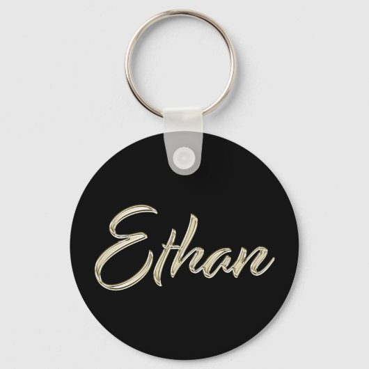 Ethan Name whitegold Button Schlüsselanhänger Sleutelhanger (Voorkant)
