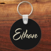 Ethan Name whitegold Button Schlüsselanhänger Sleutelhanger (Voorkant)