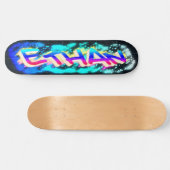 ETHAN Persoonlijk Gepersonaliseerd Graffiti Skateb Persoonlijk Skateboard (Horizontaal)