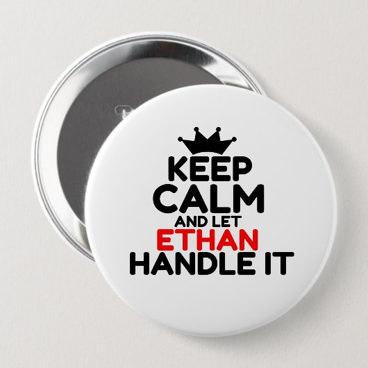 ETHAN RONDE BUTTON 4,0 CM (Voorkant /achterkant)