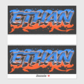 Ethan Vorname Name Graffiti Aufkleber Sticker (Vel)