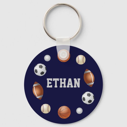 Ethan World of Sports Sleutelhanger - Blue (Voorkant)