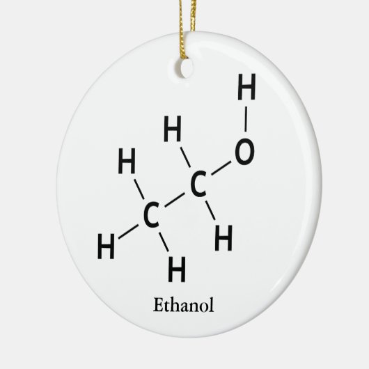 Ethanol Alcohol Molecule Chemie Cool Keramisch Ornament (Links)