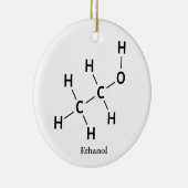 Ethanol Alcohol Molecuul Chemie Cool Keramisch Ornament (Rechts)