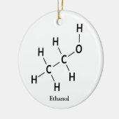 Ethanol Alcohol Molecuul Chemie Cool Keramisch Ornament (Links)