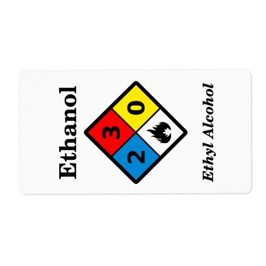 Ethanol MSDS-etiket Etiket (Voorkant)