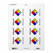 Ethanol MSDS-etiket Etiket (Full Sheet)