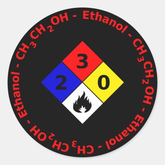 Ethanol MSDS Sticker (Voorkant)