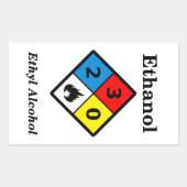 Ethanol MSDS-sticker Rechthoekige Sticker (Voorkant)