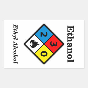 Ethanol MSDS-sticker Rechthoekige Sticker
