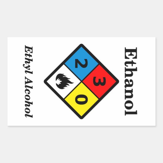 Ethanol MSDS-sticker Rechthoekige Sticker (Voorkant)