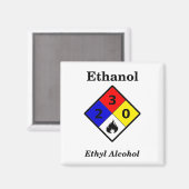 Ethanol MSDS Waarschuwingssymbool Magneet (Voorkant / Achterkant)