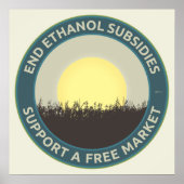 Ethanolsubsidies aan het einde poster (Voorkant)