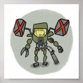 Ethan's Mech Comicbook Style Print (Voorkant)