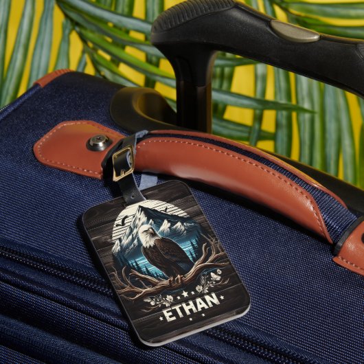 Ethan's Mountain Eagle Bagagelabel (Voorkant Insitu 1)
