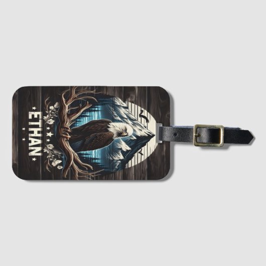 Ethan's Mountain Eagle Bagagelabel (Voorkant (horizontaal))