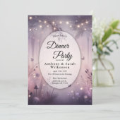Etheal Fairy Lights Forest Restaurant Diner Kaart (Staand voorkant)