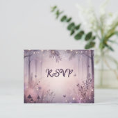 Etheal Fairy Lights Forest RSVP-Briefkaart Uitnodiging Briefkaart (Staand voorkant)