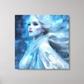 Etheal Frozen Snow Queen Fantasy Art Canvas Afdruk (Voorkant)