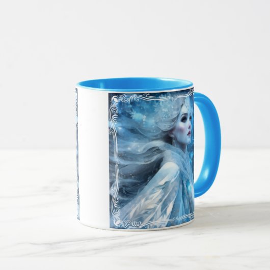 Etheal Frozen Snow Queen Fantasy Art Mok (Voorkant rechts)