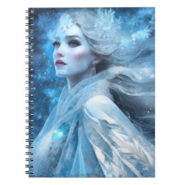 Etheal Frozen Snow Queen Fantasy Art Notitieboek